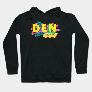 Denver, Colorado Retro 90s Logo Hoodie